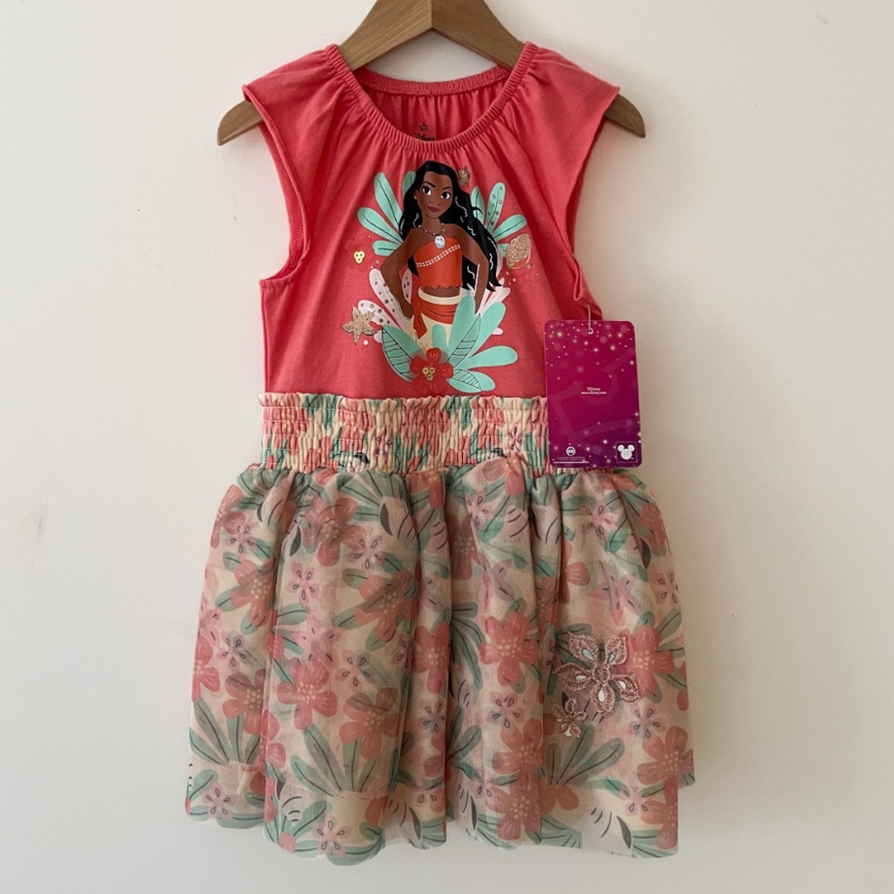 DISNEY NWT Moana Floral Lace Costume Dress Up Dress